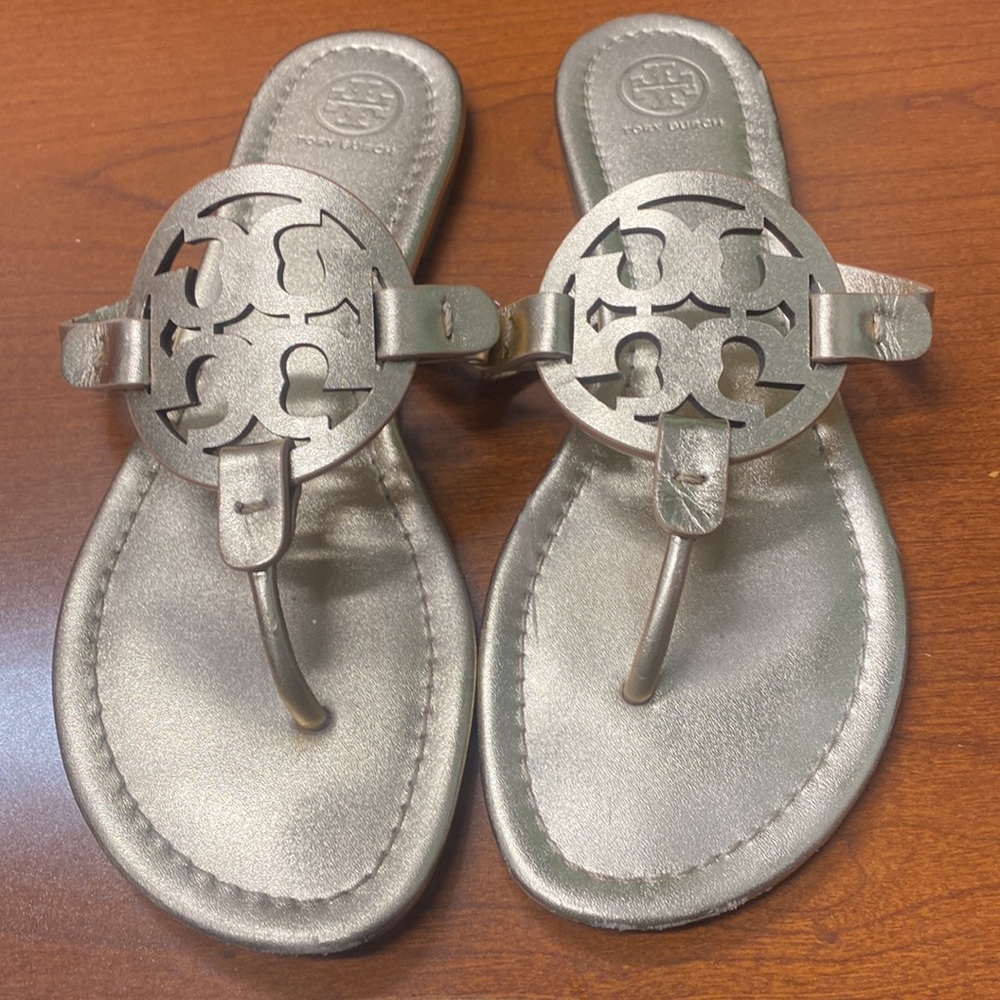 Tory Burch Rose Gold Millers size 9